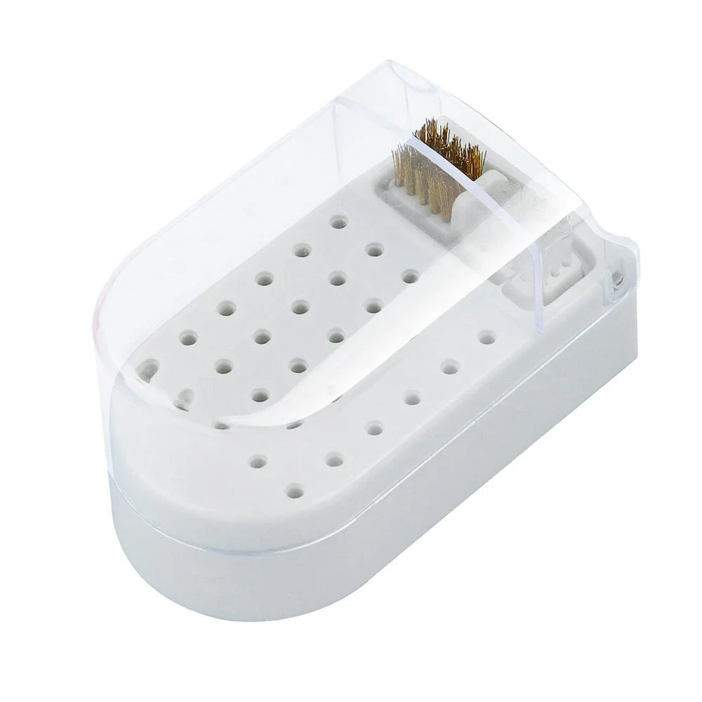 Nail Drill Bits Holder Stand Display 30 Holes With Cleaning Brush - Image 6