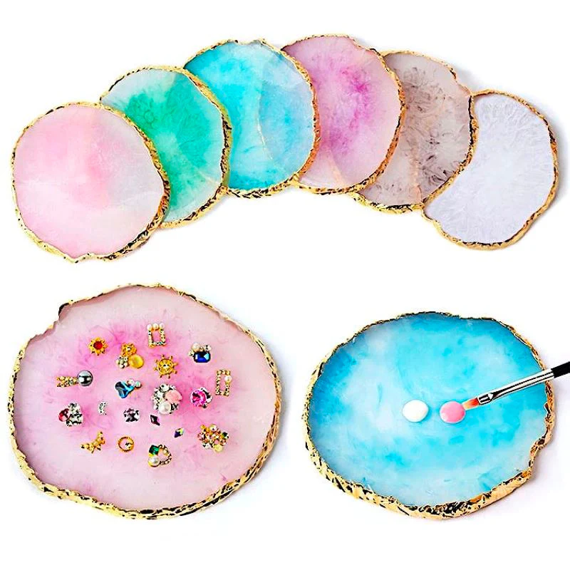 Nail Palette Display & Gel Mixing Board - Resin Stone