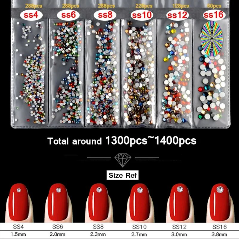 Nail Rhinestones Mixed Sizes Pack - Image 4