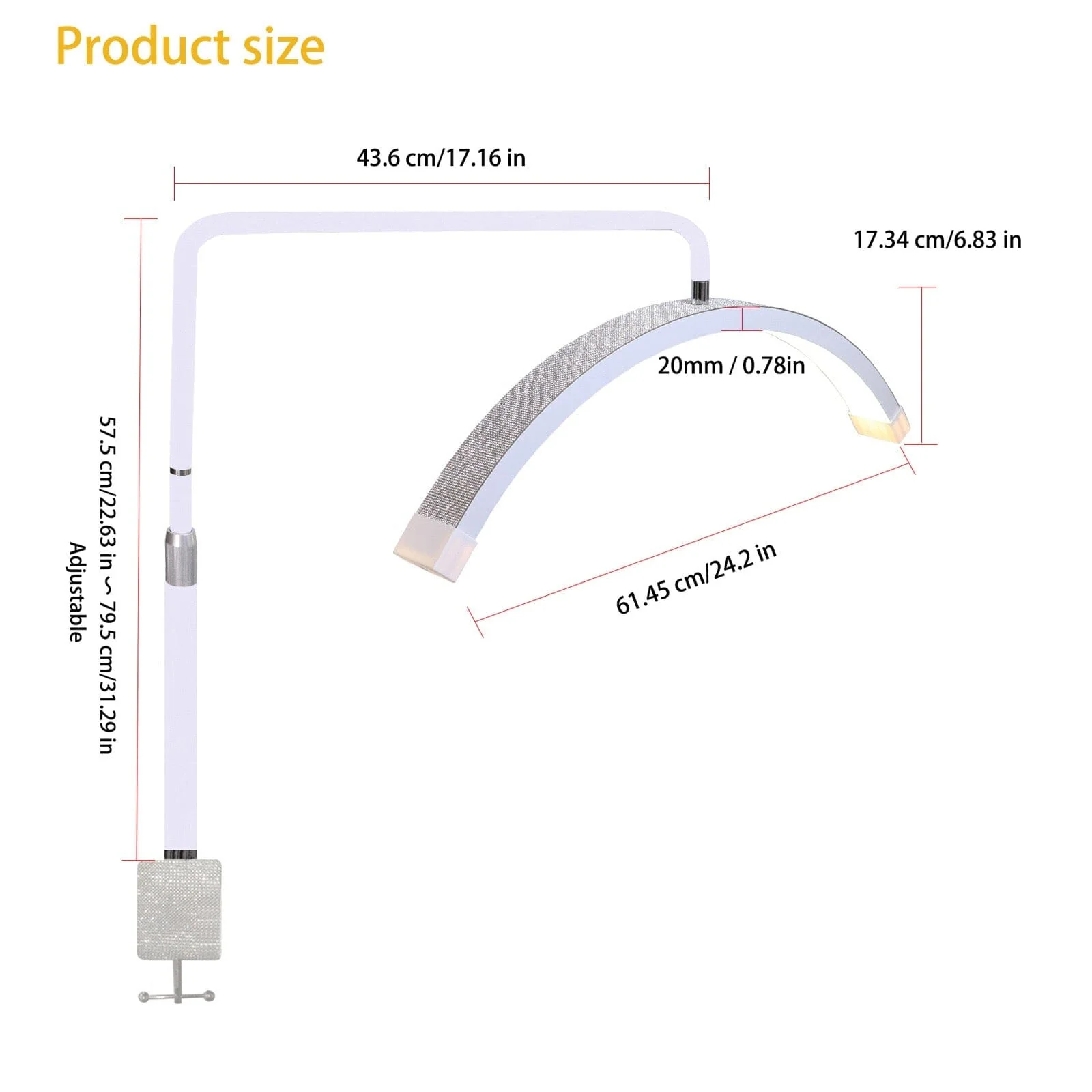 Adjustable Half Moon LED Nail Lamp - Image 5