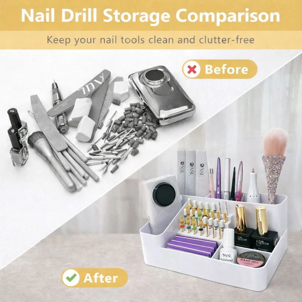 Nail Tech Desk Organiser - Multi-Compartment Storage - Image 2