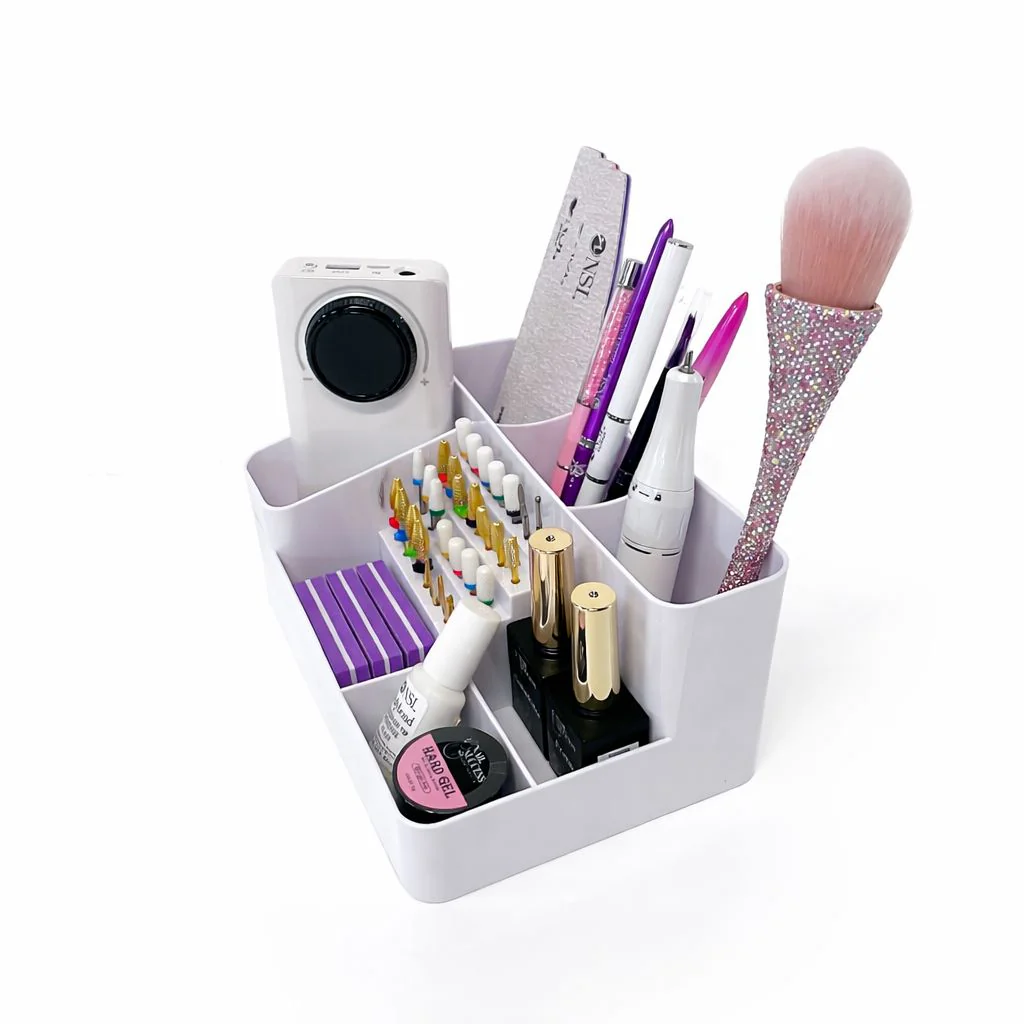 Nail Tech Desk Organiser - Multi-Compartment Storage - Image 6