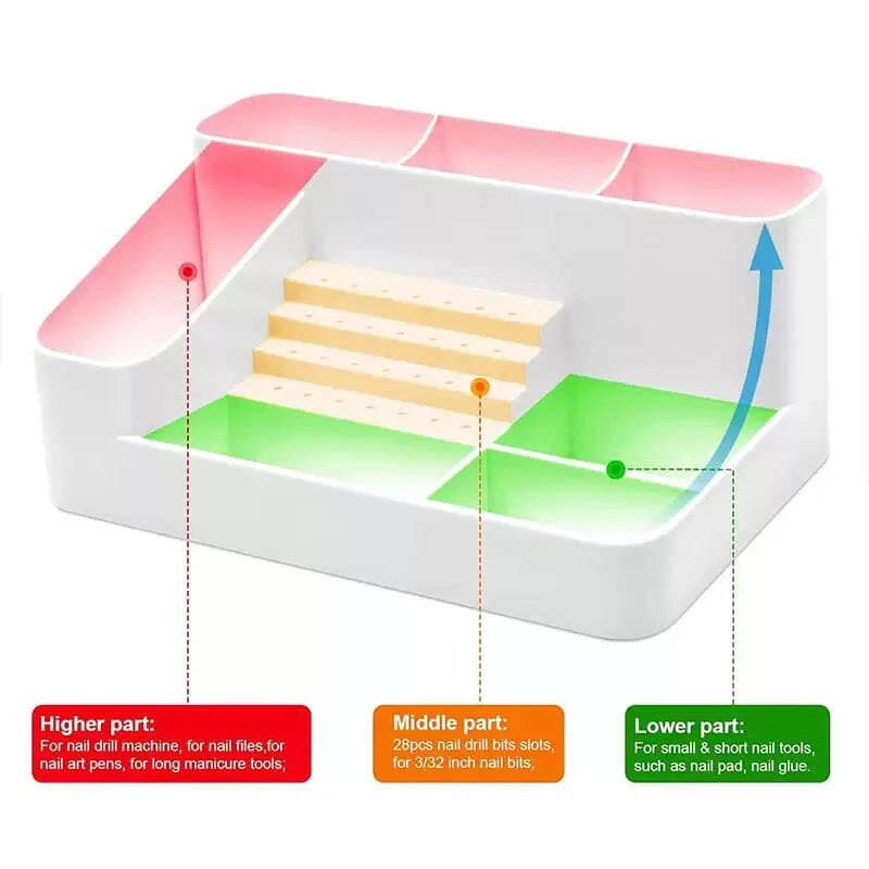 Nail Tech Desk Organiser - Multi-Compartment Storage - Image 7