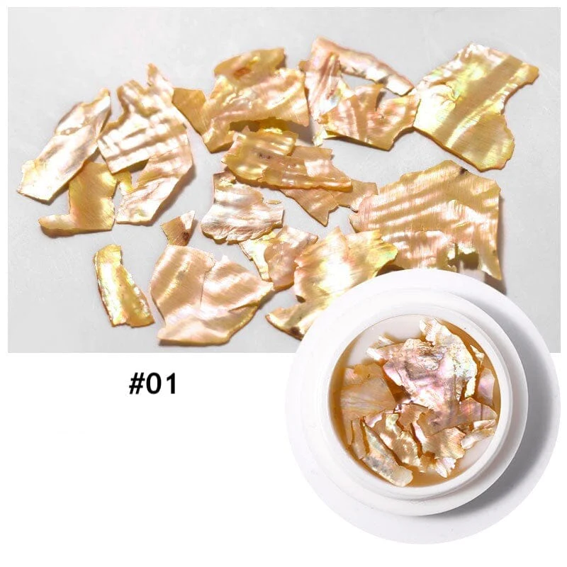 Natural Shell Slices Nail Art Decoration Jar - Image 3