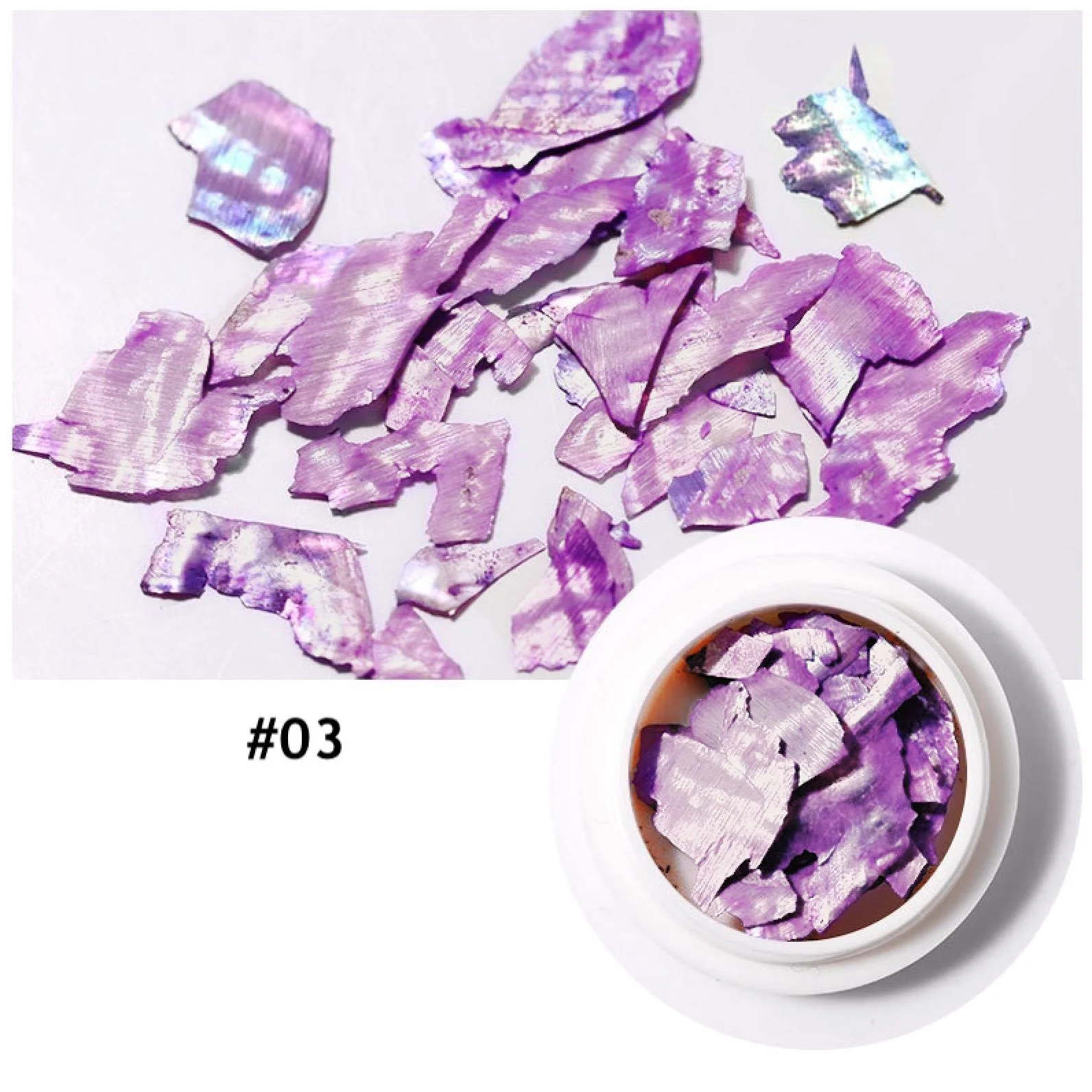 Natural Shell Slices Nail Art Decoration Jar - Image 4