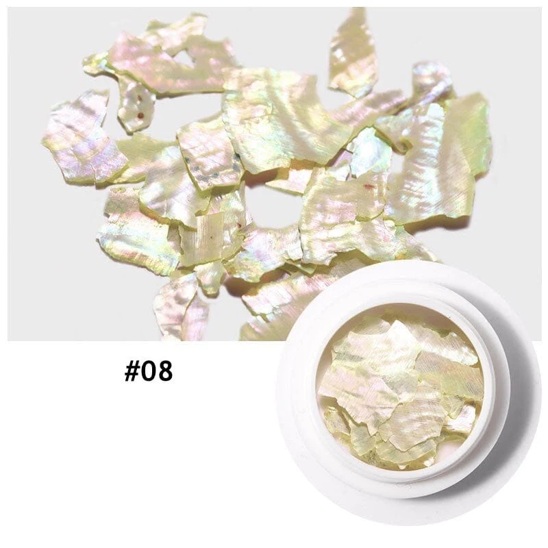 Natural Shell Slices Nail Art Decoration Jar - Image 9