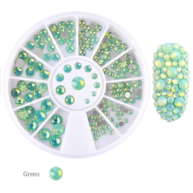 Opal Round Rhinestones Nail Decoration Wheels - Image 5