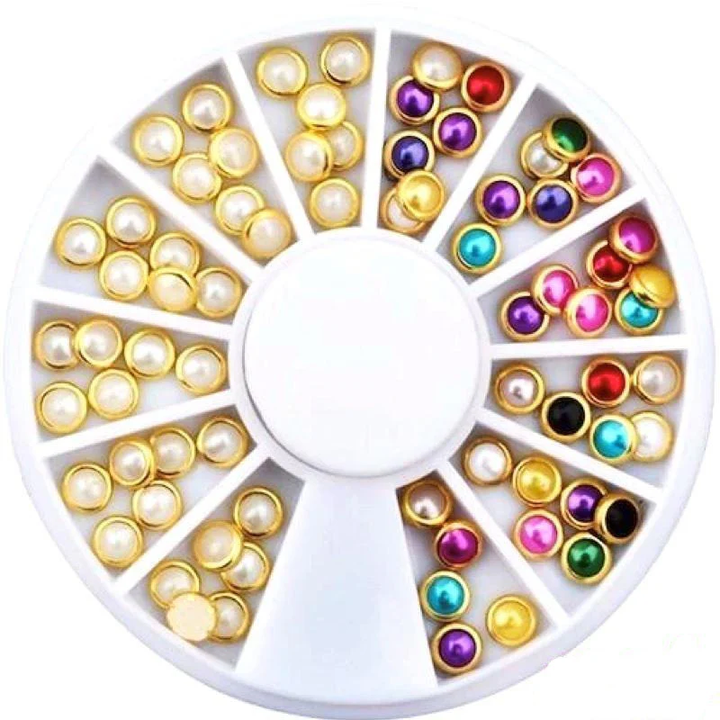 Pearls Nail Art Decoration Wheels - Image 4