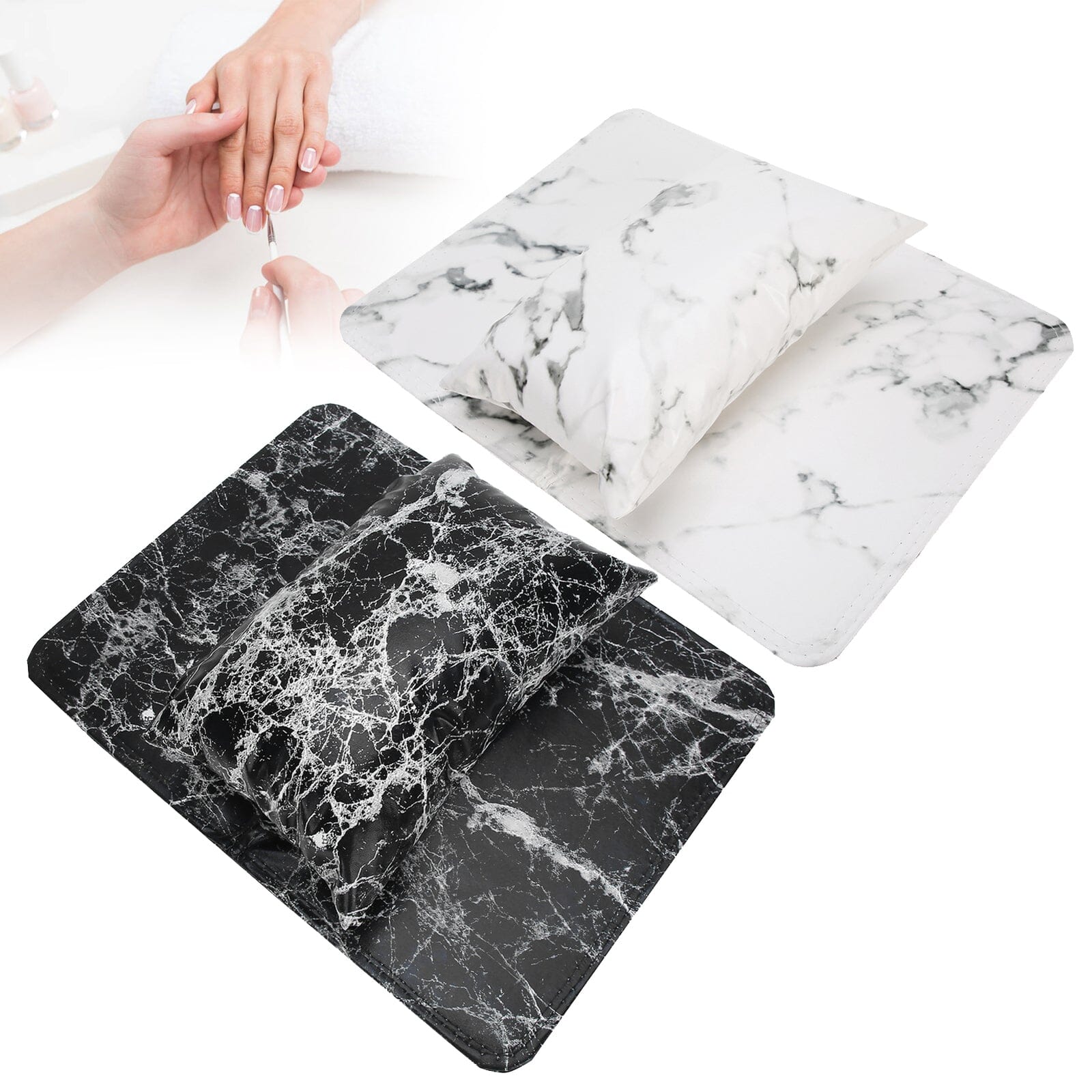 Pillow Arm Rest and Table Mat Set - Marble style