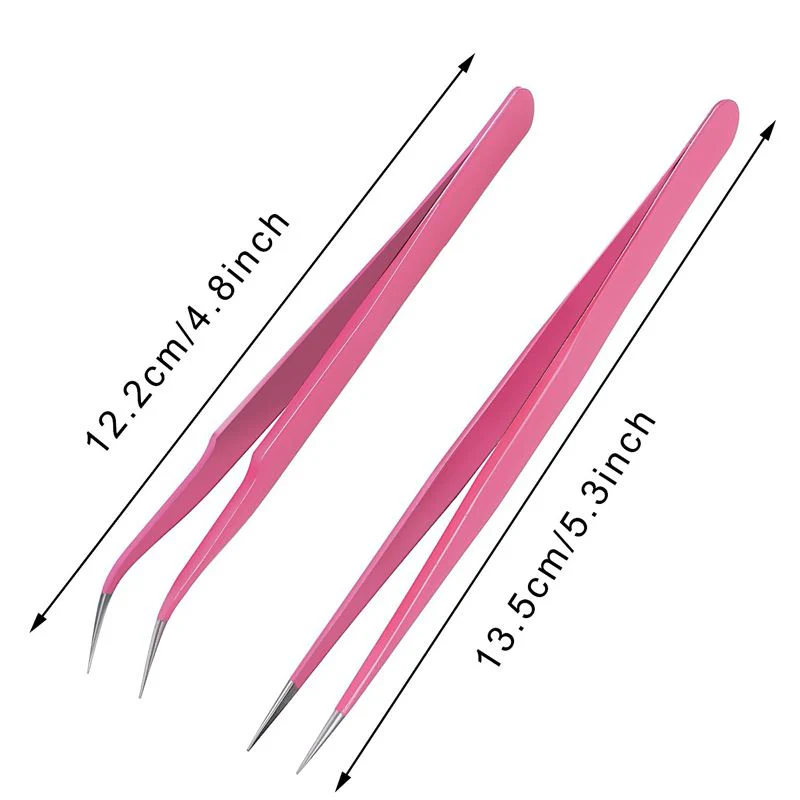 Pink Tweezers Fine Point - Image 2