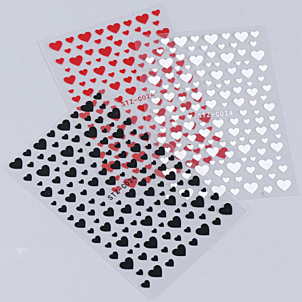 Plain Hearts Nail Art Stickers - Image 2