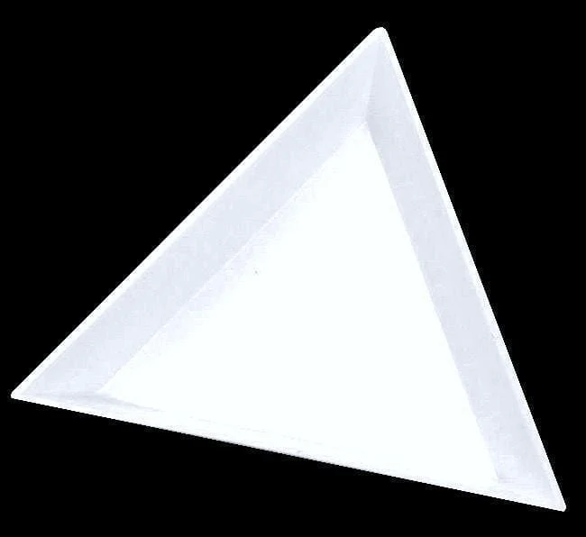 Plastic White Triangular Tray & Wax Stone Picker - Image 4
