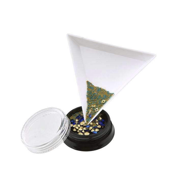 Plastic White Triangular Tray & Wax Stone Picker - Image 5
