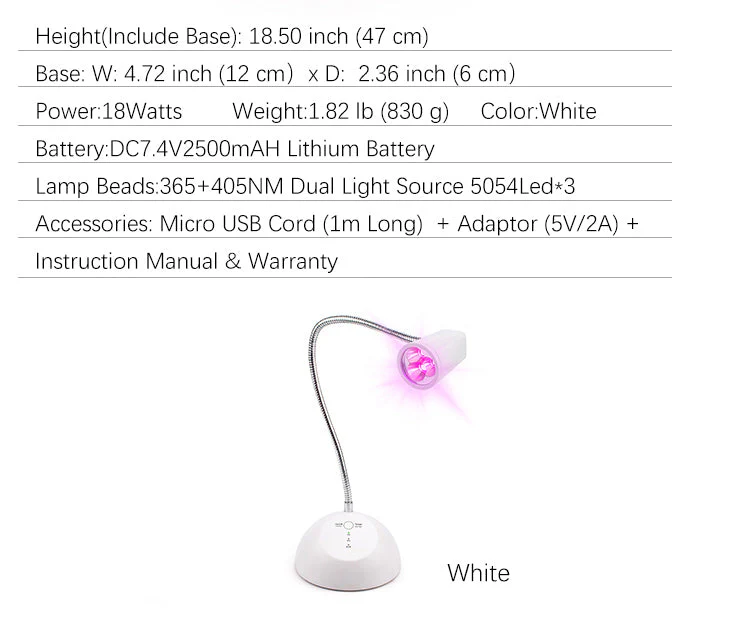 Portable And Rechargeable Nail Lamp Flash Cure Soft Gel Tips - Image 7