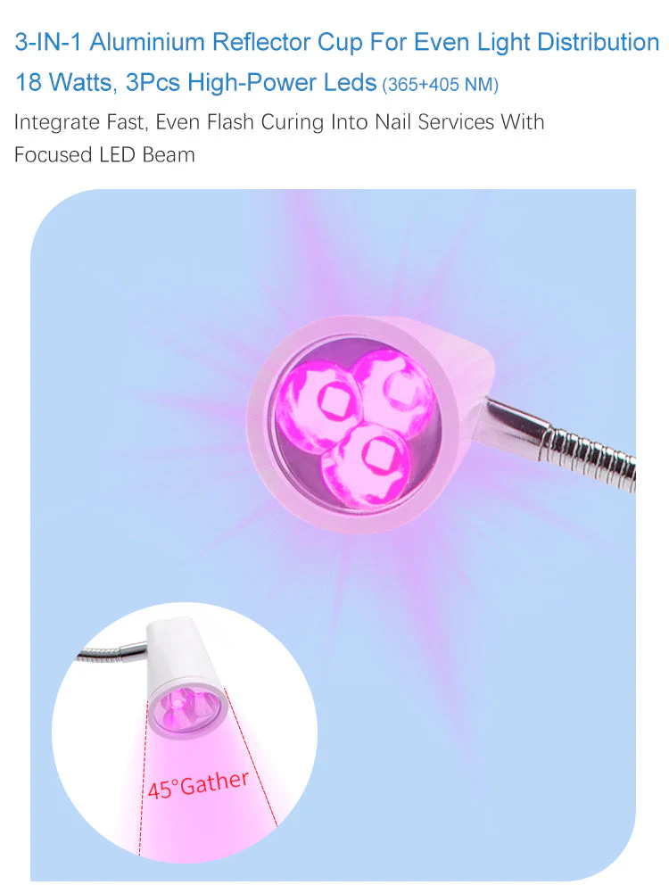 Portable And Rechargeable Nail Lamp Flash Cure Soft Gel Tips - Image 8