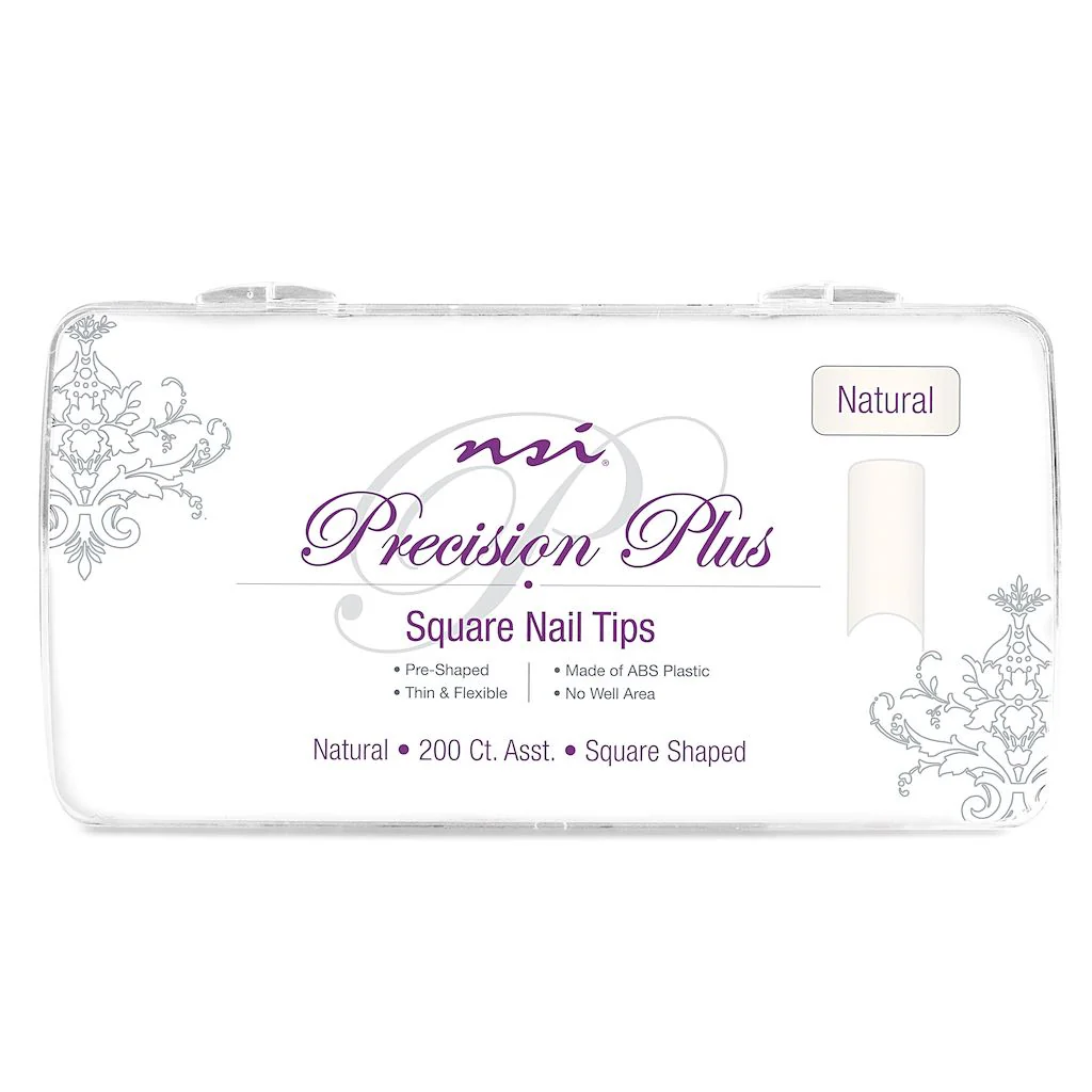 PRECISION PLUS Square Natural Nail Tips Tray 200ct - Image 3
