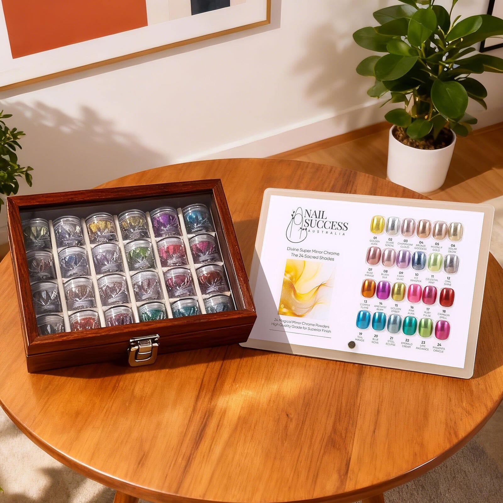 Premium Chrome Powder Nail Kit - 24 Colours