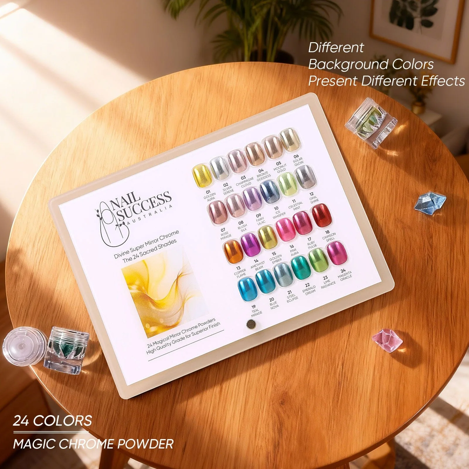 Premium Chrome Powder Nail Kit - 24 Colours - Image 10