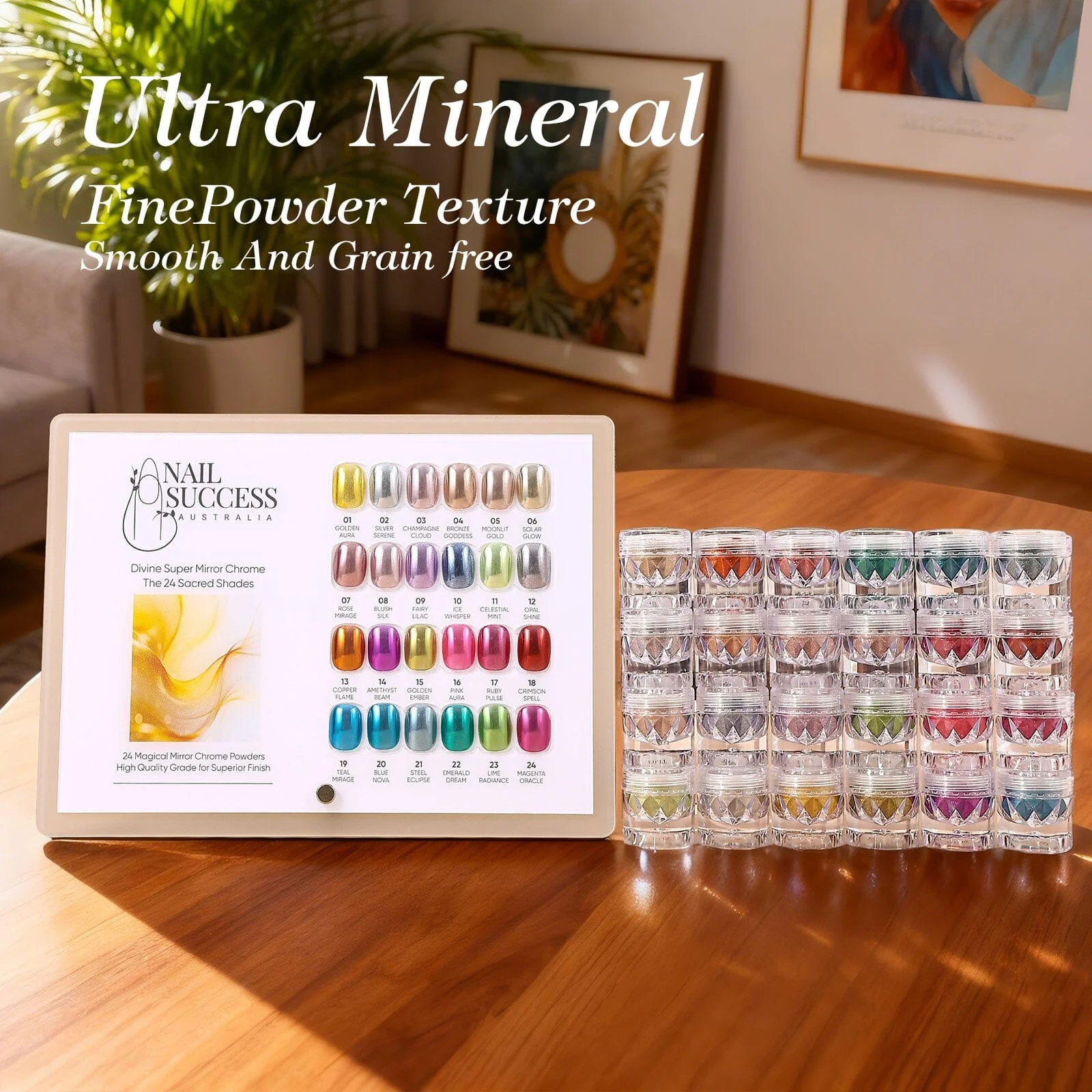 Premium Chrome Powder Nail Kit - 24 Colours - Image 11