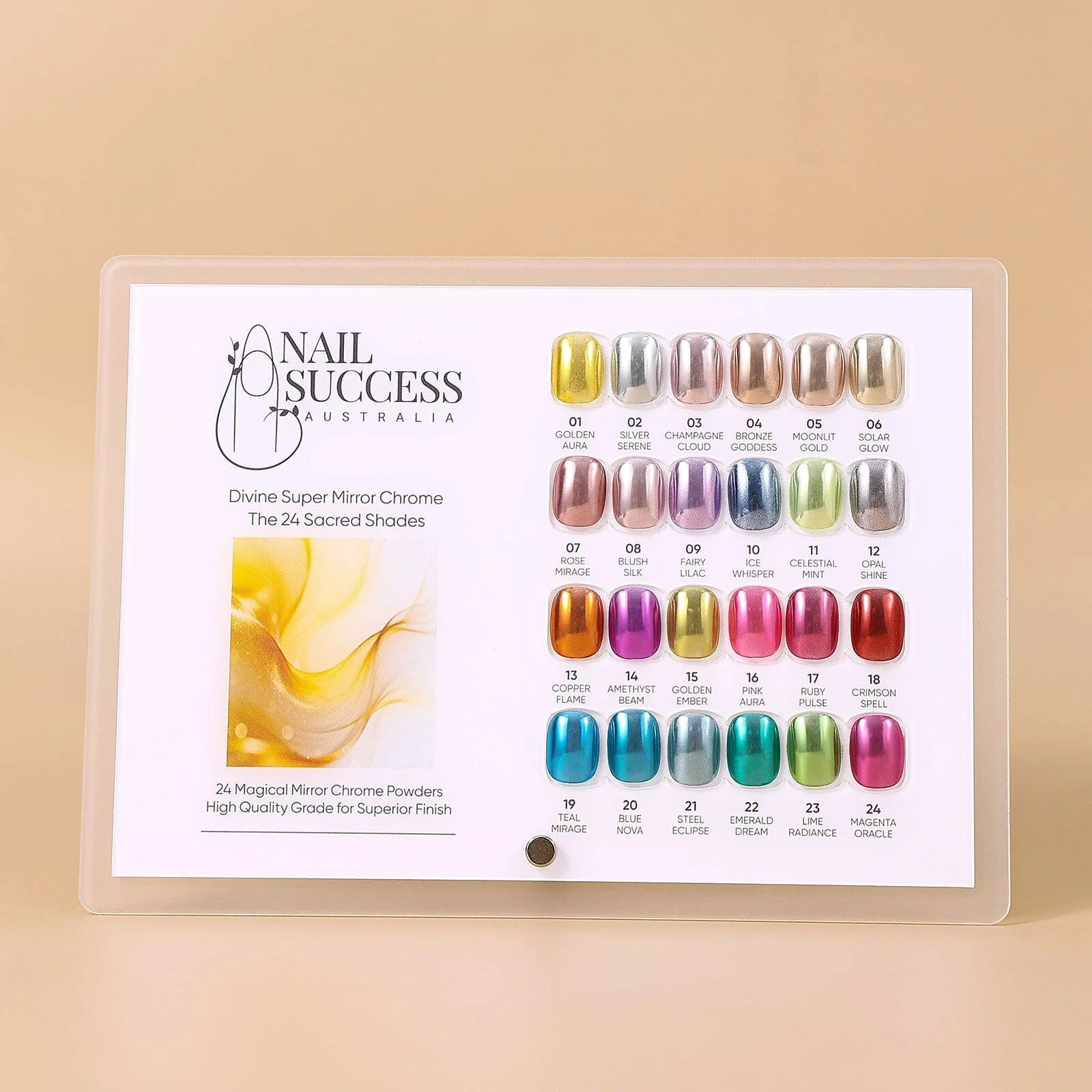 Premium Chrome Powder Nail Kit - 24 Colours - Image 5