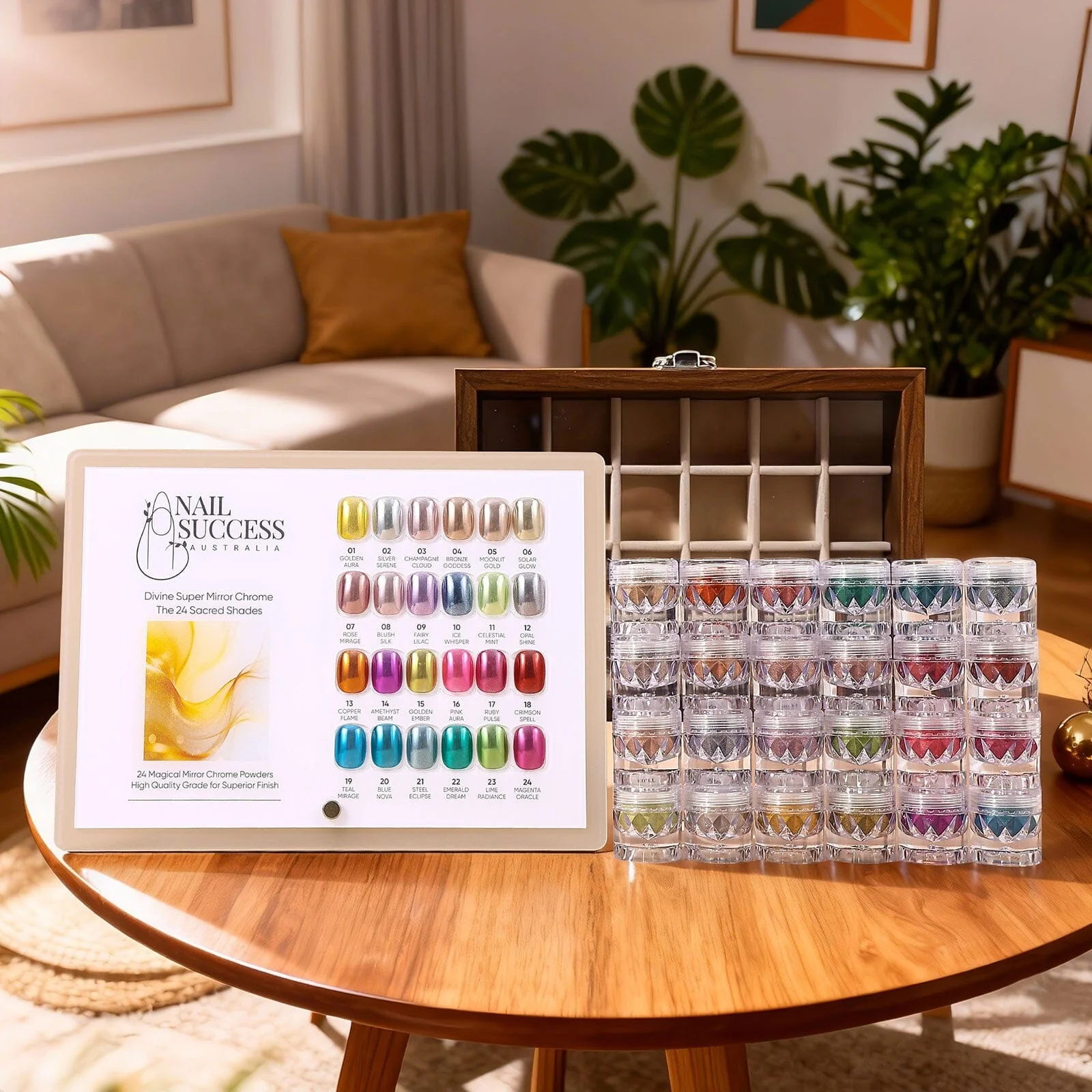 Premium Chrome Powder Nail Kit - 24 Colours - Image 7