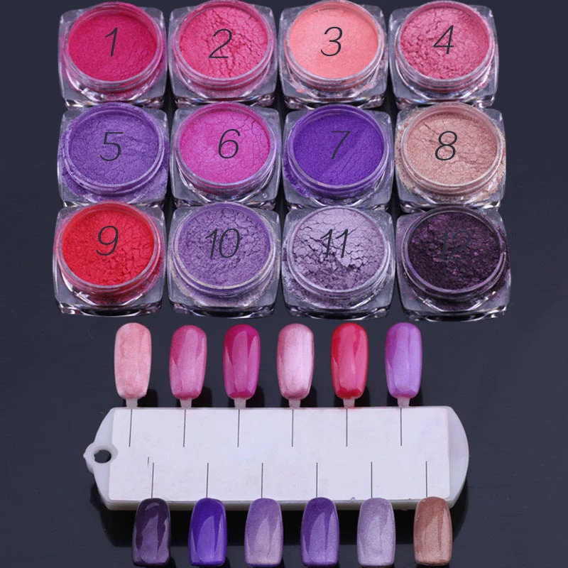 Pretty Shimmer Pigment Powders ~ 12 Jars Set - Image 3
