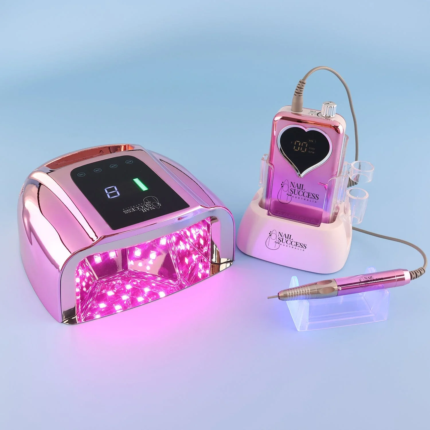 Professional Electric Nail File + Rechargeable Nail Lamp 96W Pair - Image 3