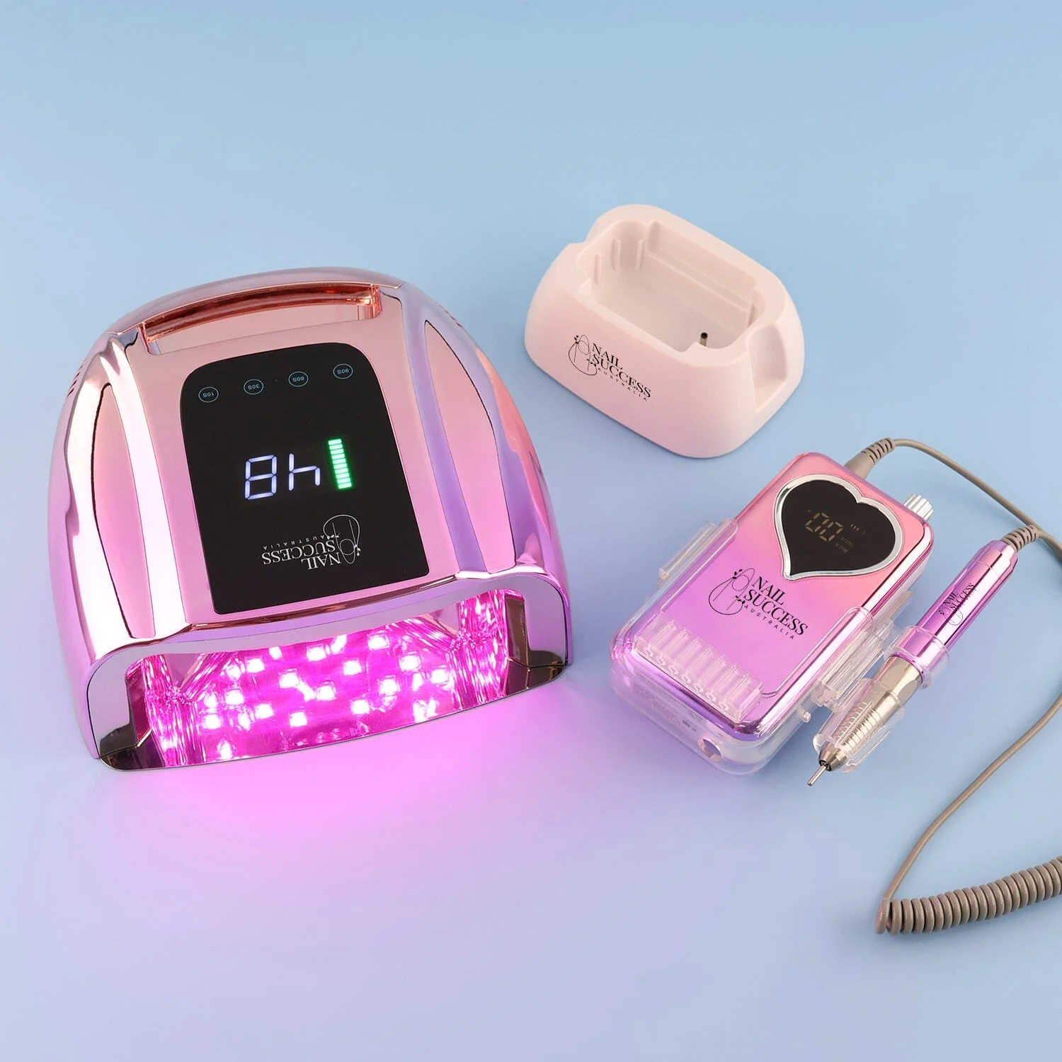 Professional Electric Nail File + Rechargeable Nail Lamp 96W Pair - Image 4