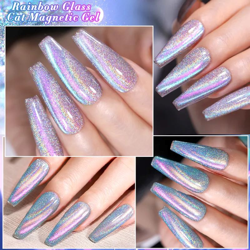 Rainbow Glass Cat Magnetic Gel Polish Born Pretty - Image 2