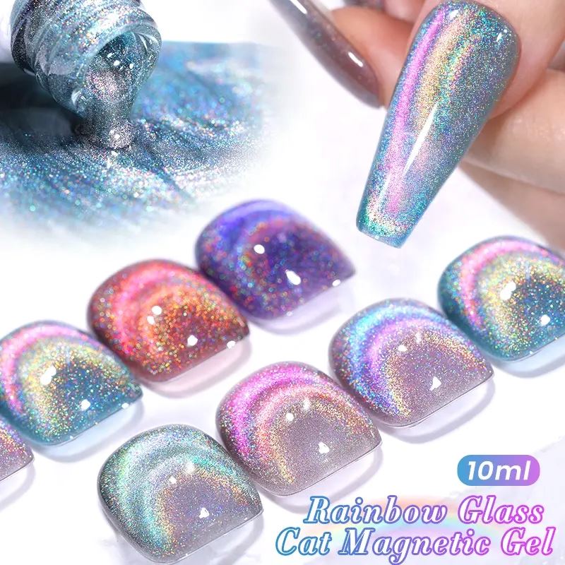 Rainbow Glass Cat Magnetic Gel Polish Born Pretty - Image 4