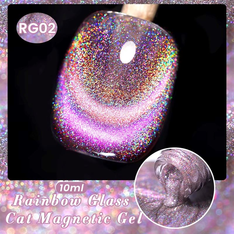 Rainbow Glass Cat Magnetic Gel Polish Born Pretty - Image 6