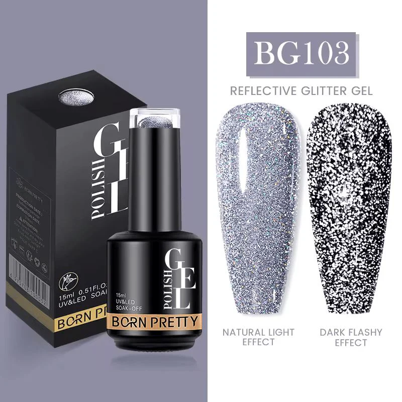 Reflective Glitter Disco Gel Polish Born Pretty - Image 3