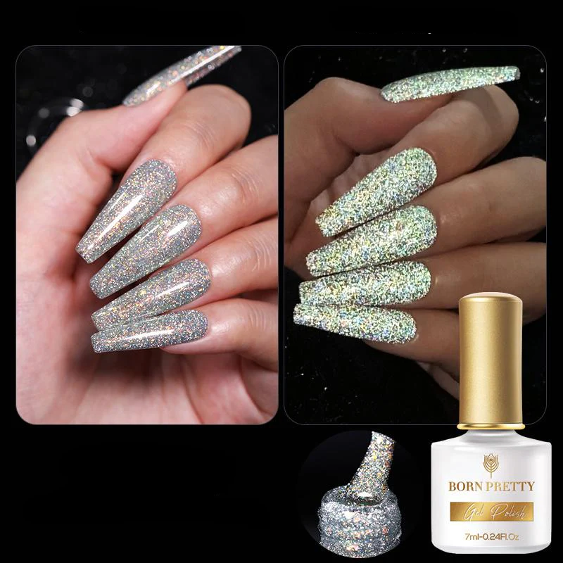 Reflective Glitter Flash Gel Polish Born Pretty - Image 8