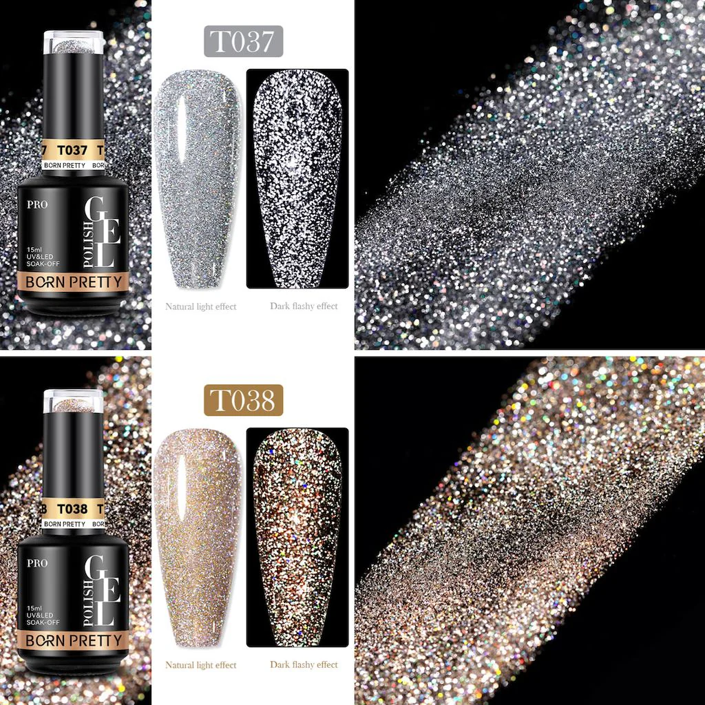 Reflective Glitter Gel Born Pretty 15ml - Image 5