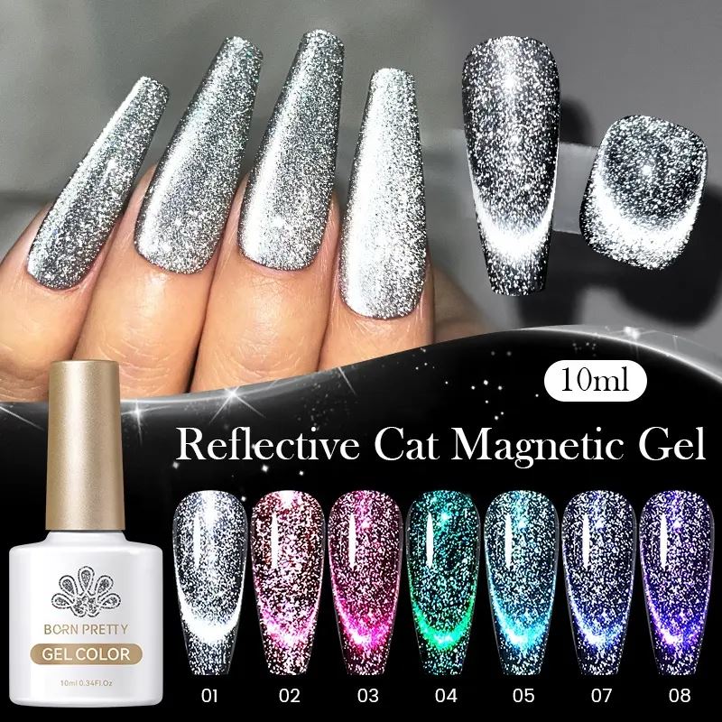 Reflective Sparkle Glitter Cat Eye Magnetic Gel Born Pretty