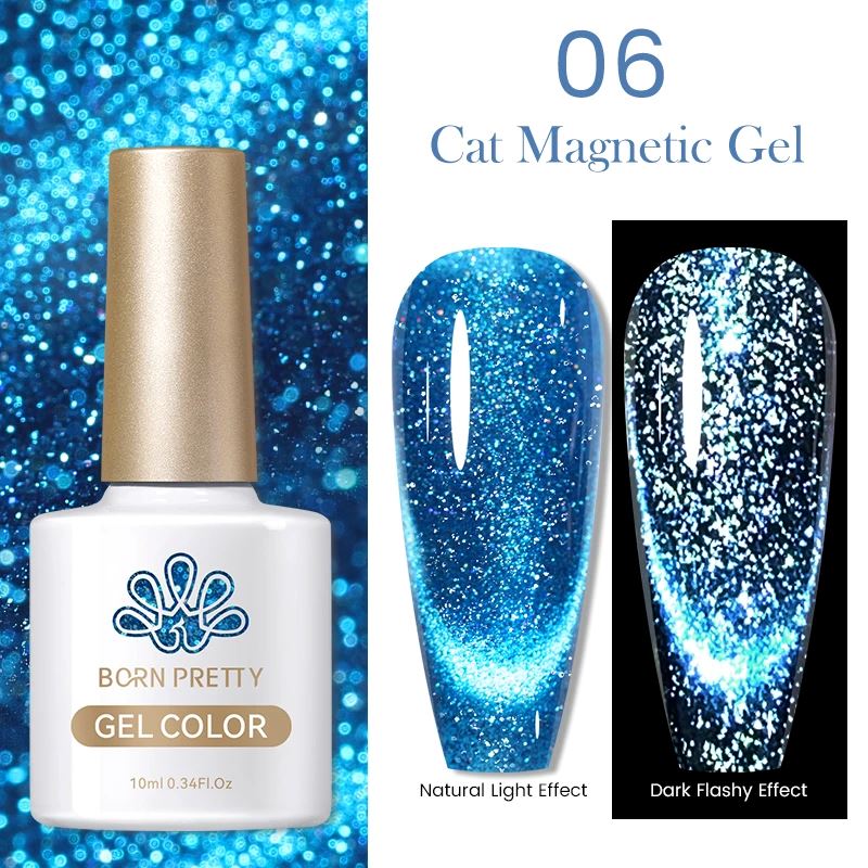 Reflective Sparkle Glitter Cat Eye Magnetic Gel Born Pretty - Image 10