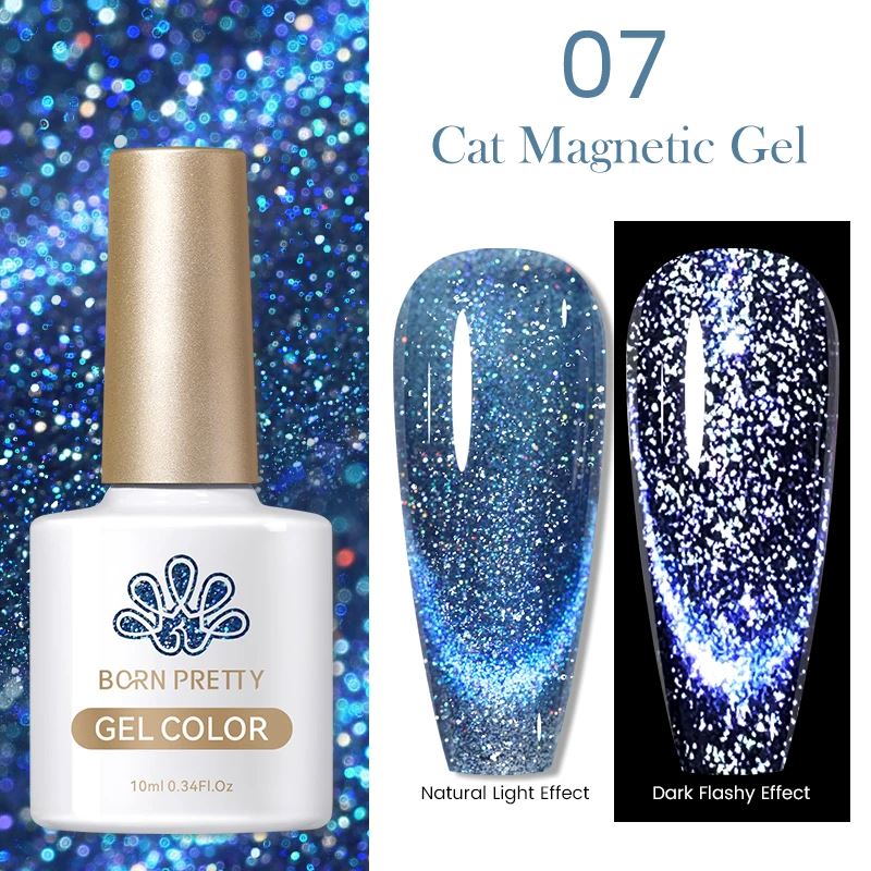 Reflective Sparkle Glitter Cat Eye Magnetic Gel Born Pretty - Image 11