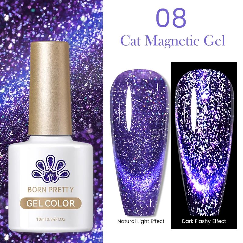 Reflective Sparkle Glitter Cat Eye Magnetic Gel Born Pretty - Image 12