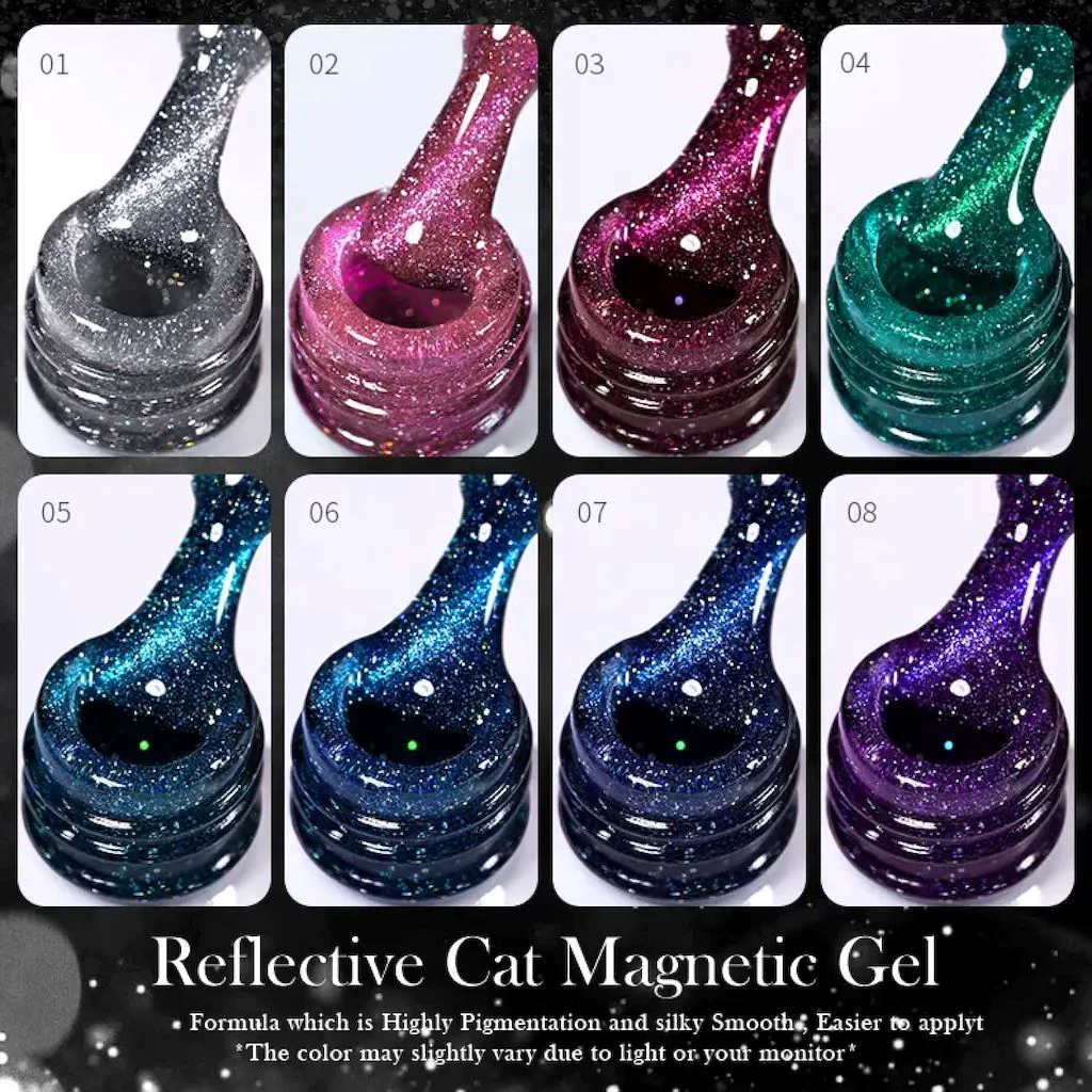 Reflective Sparkle Glitter Cat Eye Magnetic Gel Born Pretty - Image 2