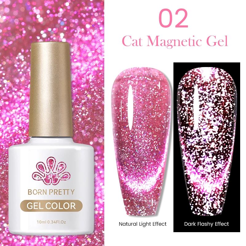 Reflective Sparkle Glitter Cat Eye Magnetic Gel Born Pretty - Image 6