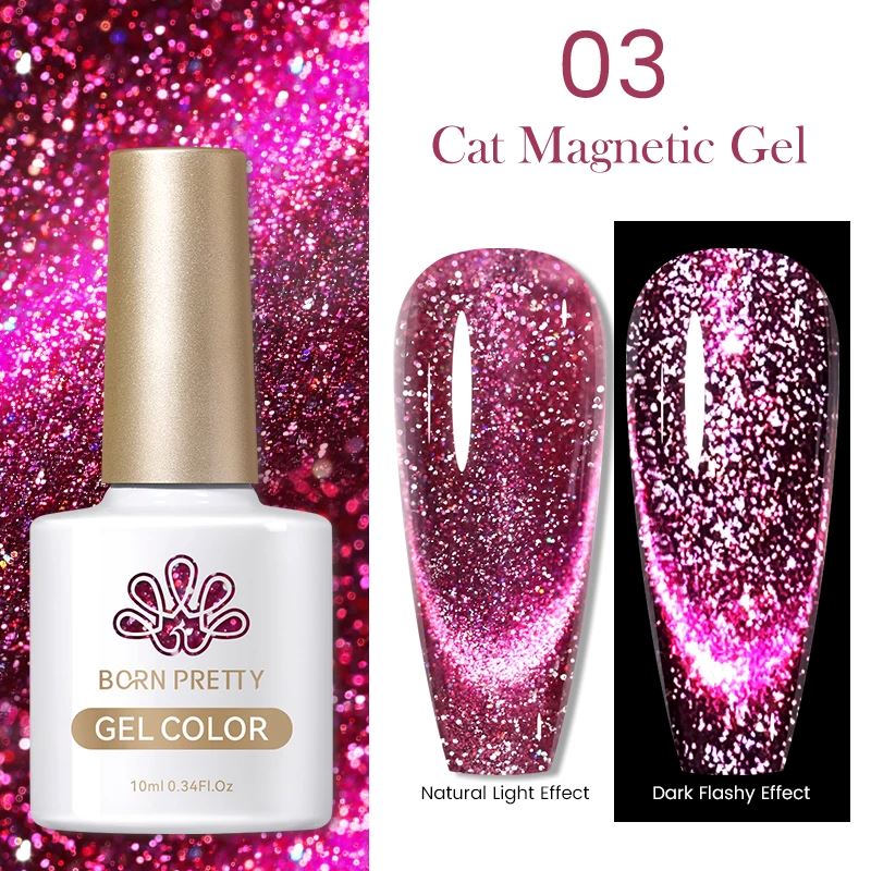 Reflective Sparkle Glitter Cat Eye Magnetic Gel Born Pretty - Image 7