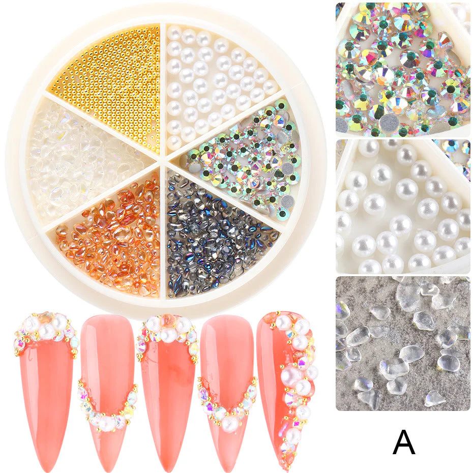 Rhinestones & Charms Nail Art Decoration Wheels - Image 3