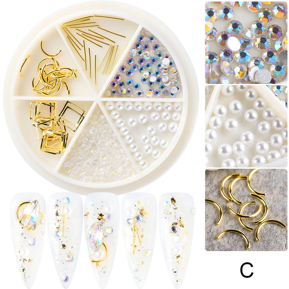 Rhinestones & Charms Nail Art Decoration Wheels - Image 7
