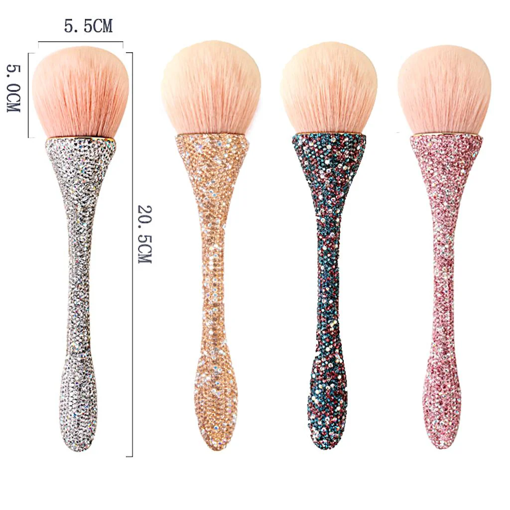 Rhinestones Handle Soft Hair Dust Brush - Image 2