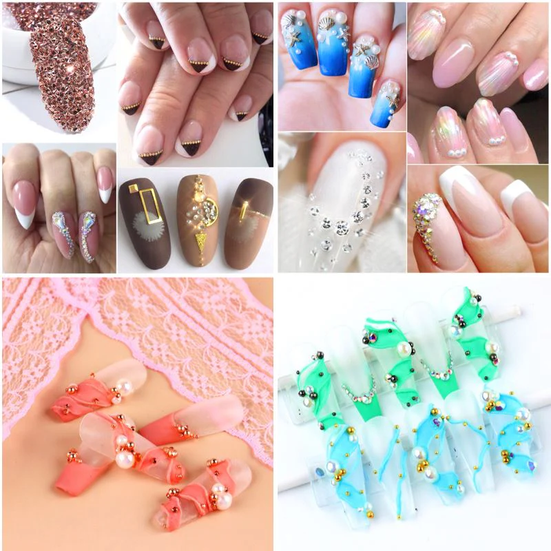 Rhinestones Pearls & Beads Nail Art Decoration Wheels - Image 2