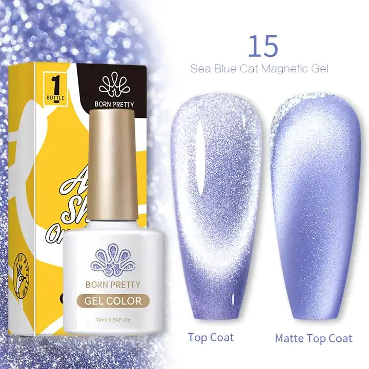 Sea Blue Cat Eye Magnetic Gel Polish Born Pretty - Image 19