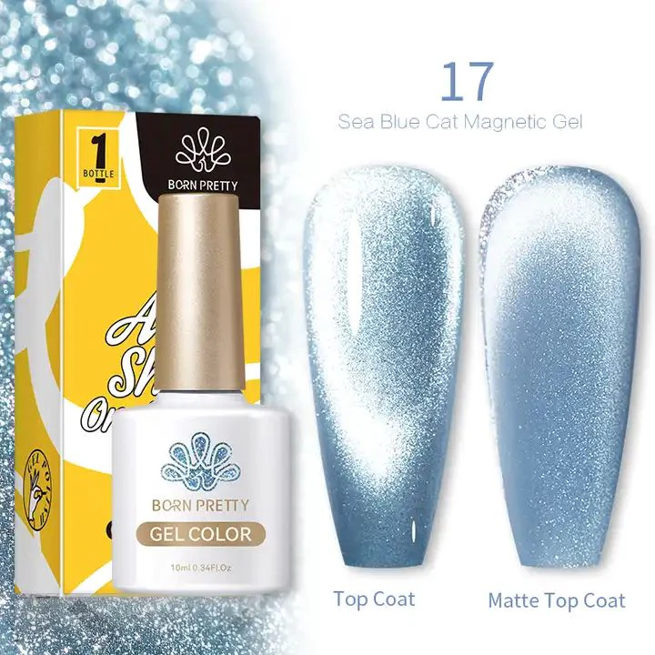 Sea Blue Cat Eye Magnetic Gel Polish Born Pretty - Image 21