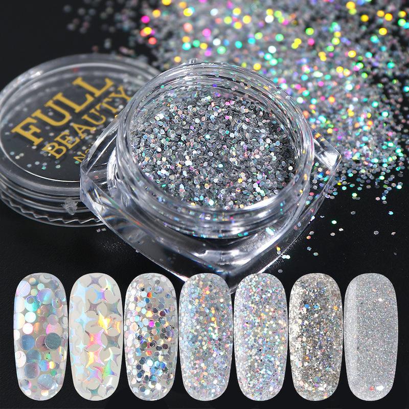 Silver Holographic Glitters 8pcs Pack - Image 4
