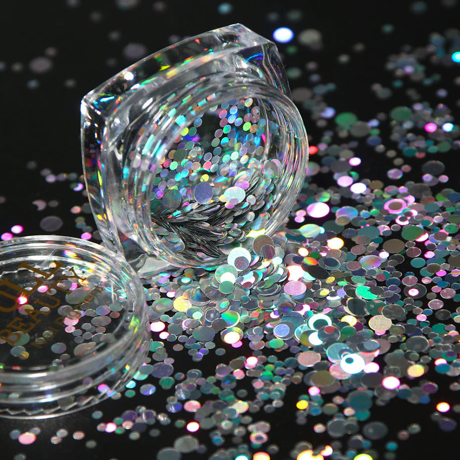 Silver Holographic Glitters 8pcs Pack - Image 5