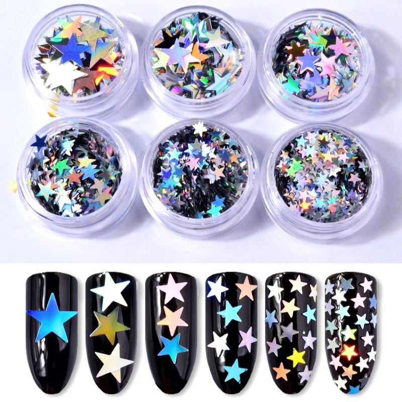 Silver Holographic Stars - 6 Jars Pack - Image 2